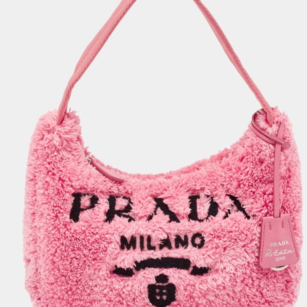 Prada Pink Faux Fur Handbag